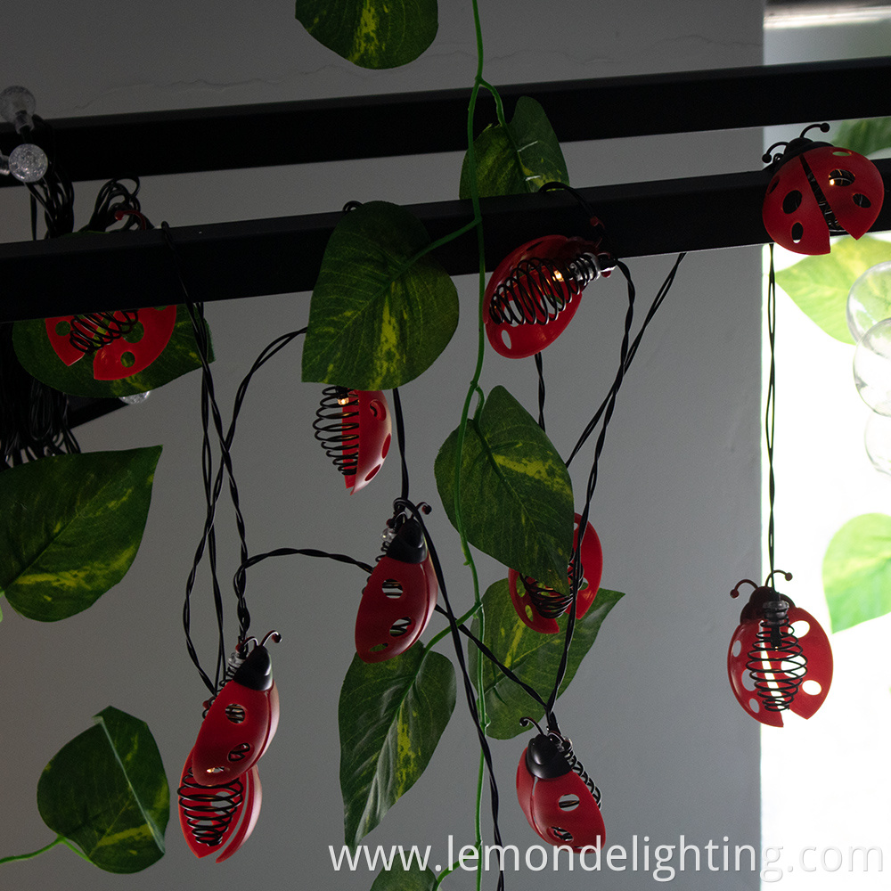 Ladybug Solar Fairy Lights